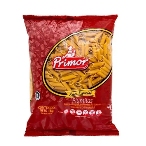 Pasta plumas Primor