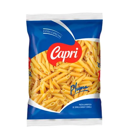 Pasta plumas Capri