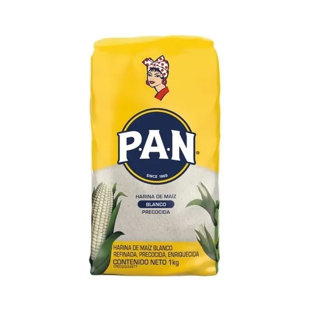 Harina de maíz precocida blanca P.A.N.