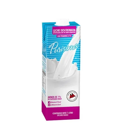 Leche descremada Purísima